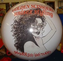 custom helium white color advertising balloon with business logo